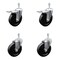 Service Caster 5 Inch SS Soft Rubber 3/8 Inch Threaded Stem Caster Total Lock Brake SCC, 2PK SCC-SSTSTTL20S514-SRS-381615-2-S2 - alternate 1
